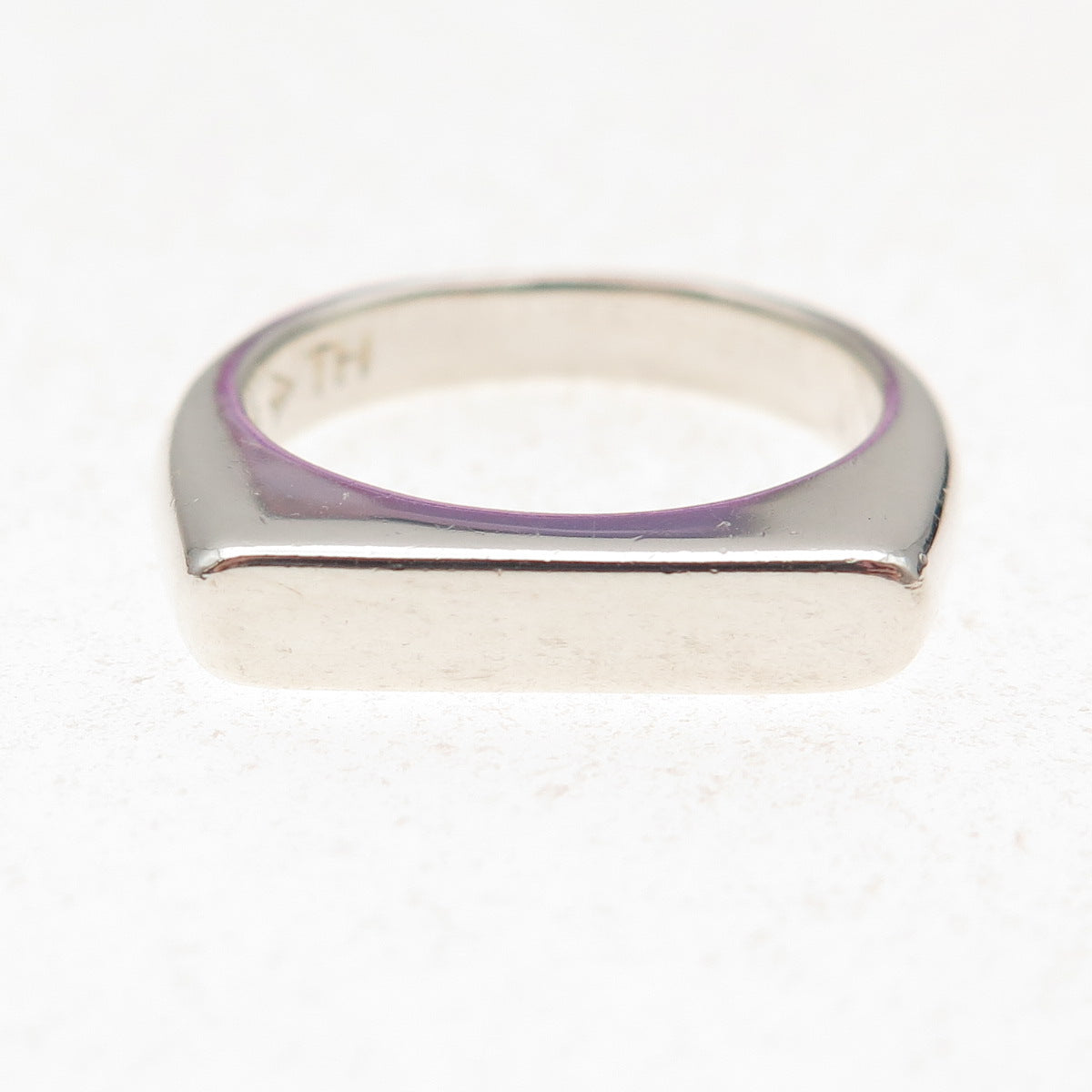 Silpada 925 Sterling Silver Vintage Bar Signet Ring Size 7.25