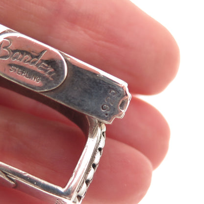 Bandero 925 Sterling Silver Vintage Oxidized 4-Piece Belt Buckle