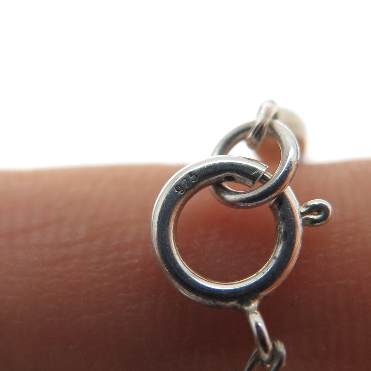 925 Sterling Silver Vintage Real Amethyst & Blue Spinel Beaded Necklace 18"