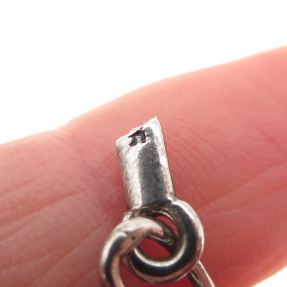 925 Sterling Silver Vintage Hook Lock Clasp Necklace Ends