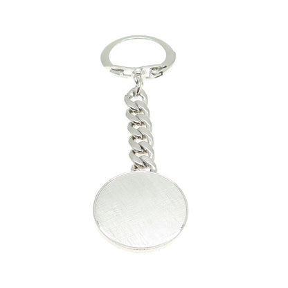 ANSON 925 Sterling Silver Vintage Curb Chain Tag Key Ring