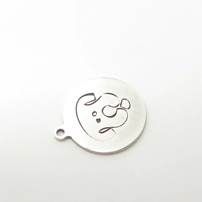 925 Sterling Silver USA Two In Town Dog Charm Pendant