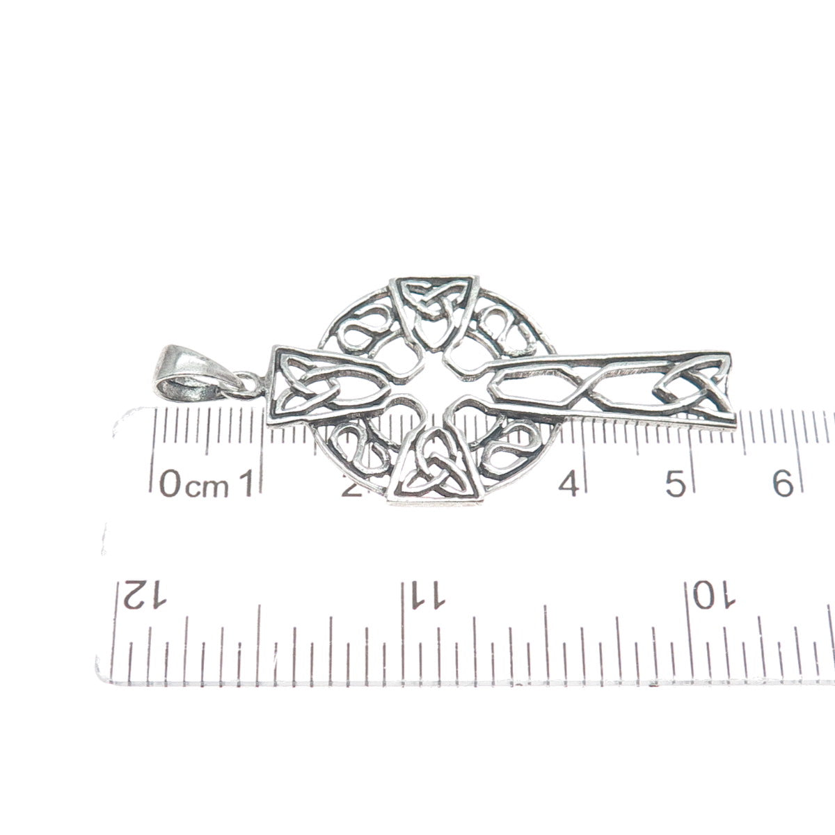 925 Sterling Silver Vintage Celtic Cross Pendant