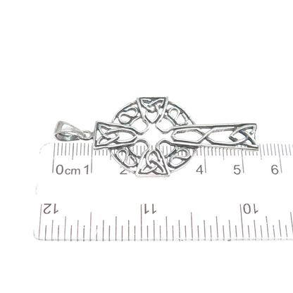 925 Sterling Silver Vintage Celtic Cross Pendant