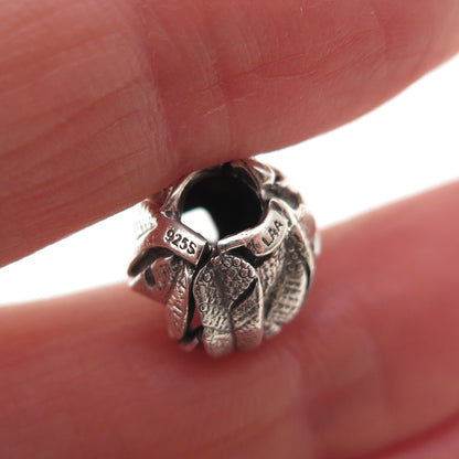Trollbeads LAA 925 Sterling Silver Angel's Feathers Slide Bead Charm