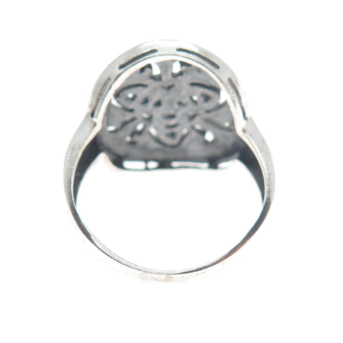 925 Sterling Silver Vintage Celtic Tribal Ring Size 9