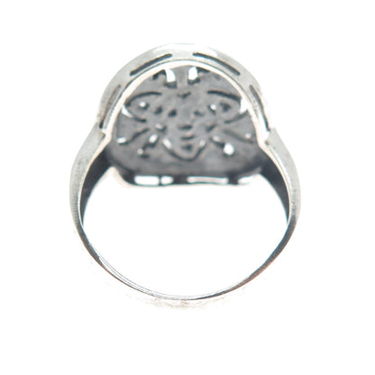 925 Sterling Silver Vintage Celtic Tribal Ring Size 9