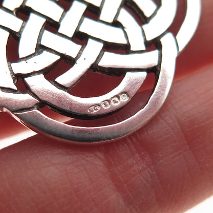 Ortak Silvercraft 925 Sterling Silver Vintage 1988 Edinburgh Celtic Knot Pendant