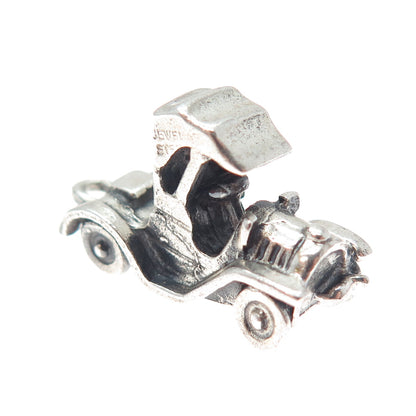 JEWELART 925 Sterling Silver Vintage Retro Truck Oxidized 3D Charm Pendant