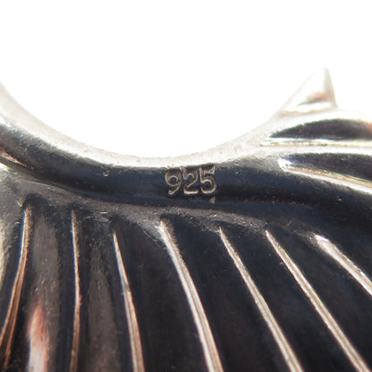 925 Sterling Silver Vintage Modernist Angel Wing SINGLE Hook Earring