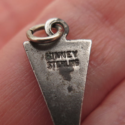 KINNEY 925 Sterling Silver Vintage Enamel West Point Mini Charm Pendant