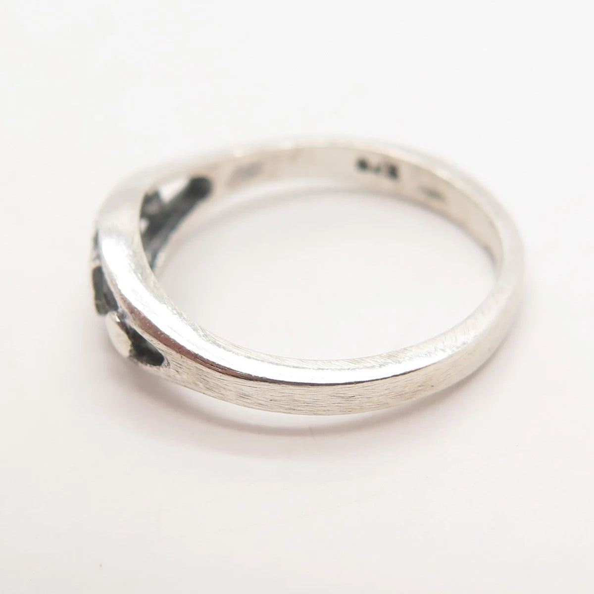 925 Sterling Silver Vintage Heart Ring Size 6.25