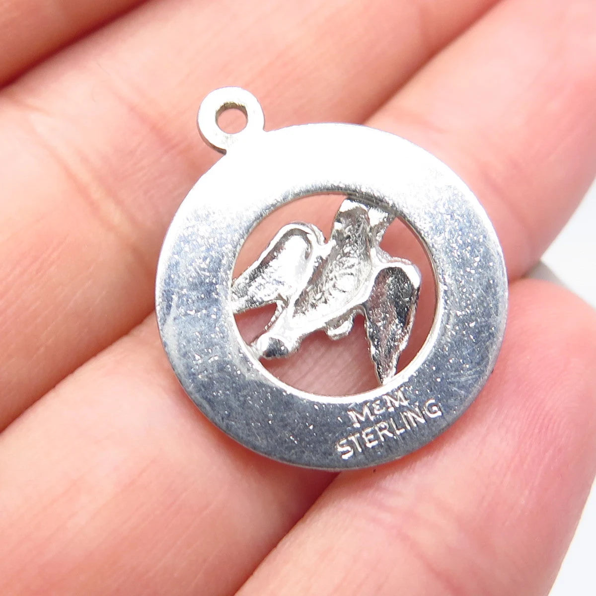 925 Sterling Silver Vintage "Confirmation" Holy Ghost Charm Pendant
