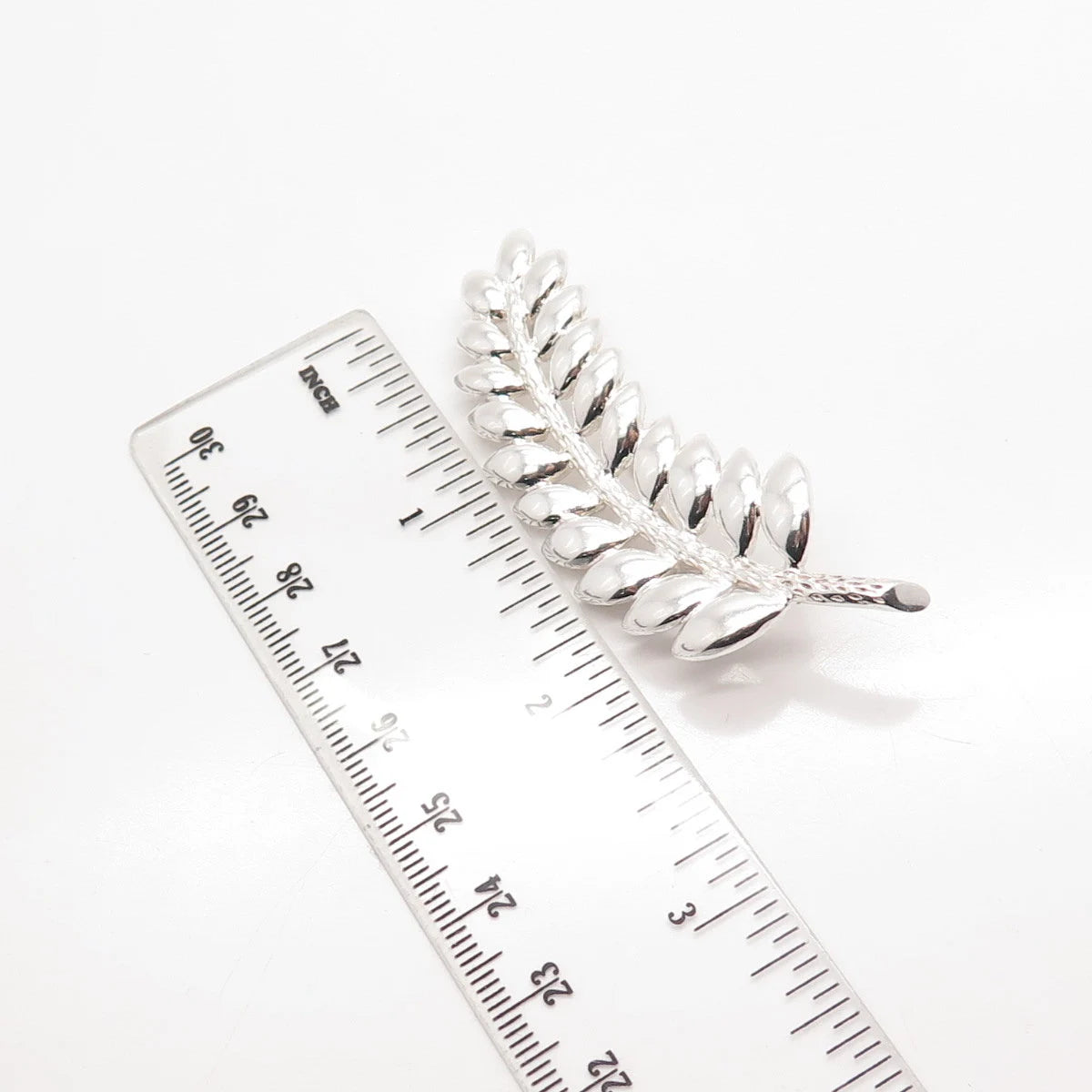 925 Sterling Silver Vintage Mexico Leaf Pin Brooch