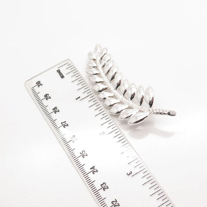925 Sterling Silver Vintage Mexico Leaf Pin Brooch