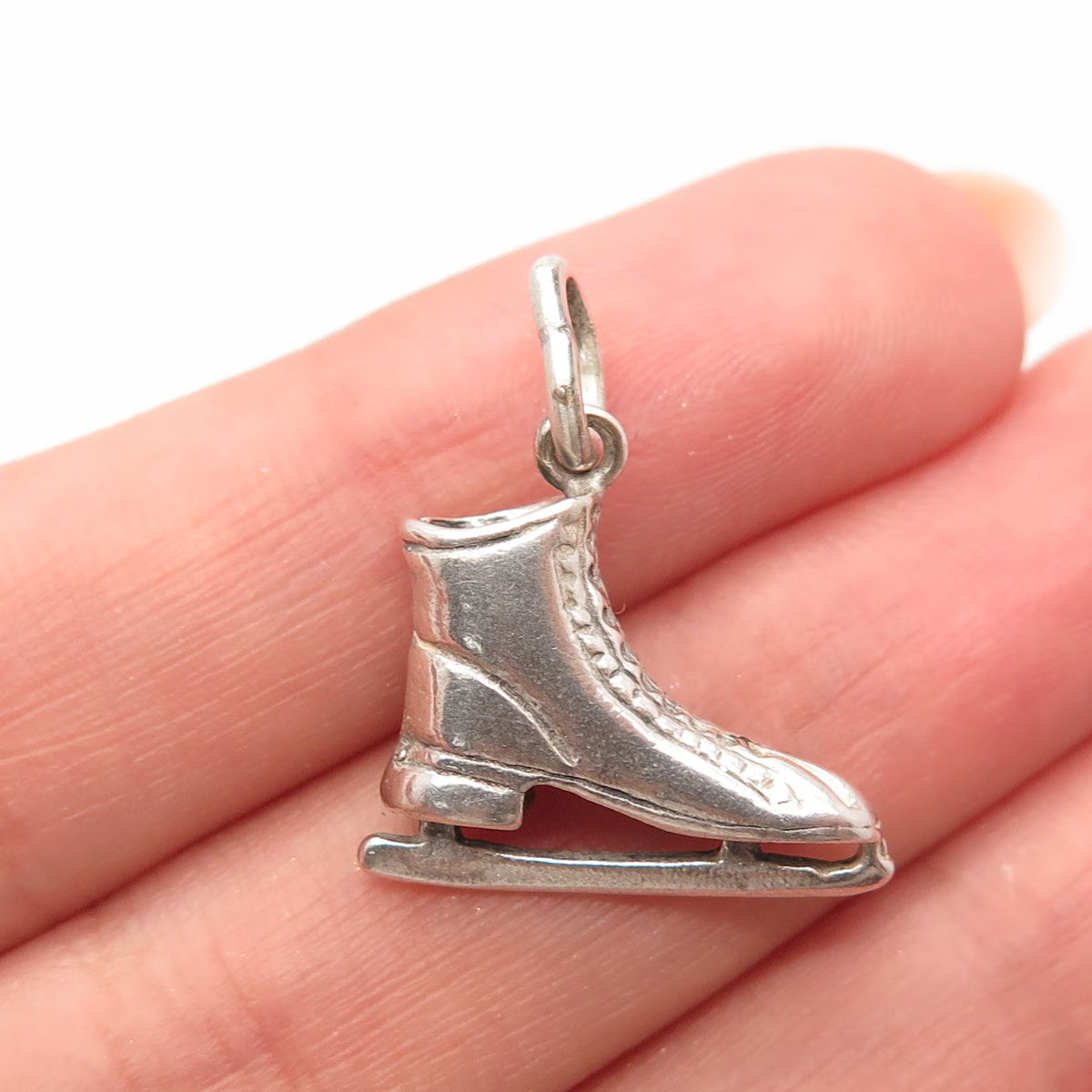 925 Sterling Silver Vintage Ice Skating Shoe Charm Pendant