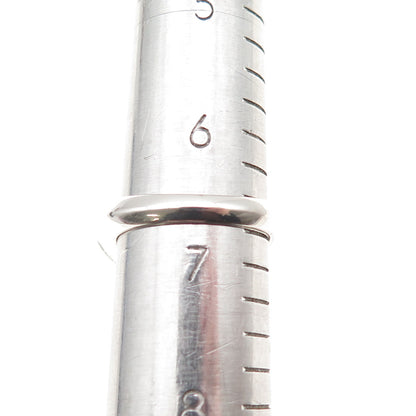 CFJ Collins Fine 925 Sterling Silver Vintage Real MOP Modernist Ring Size 6.75