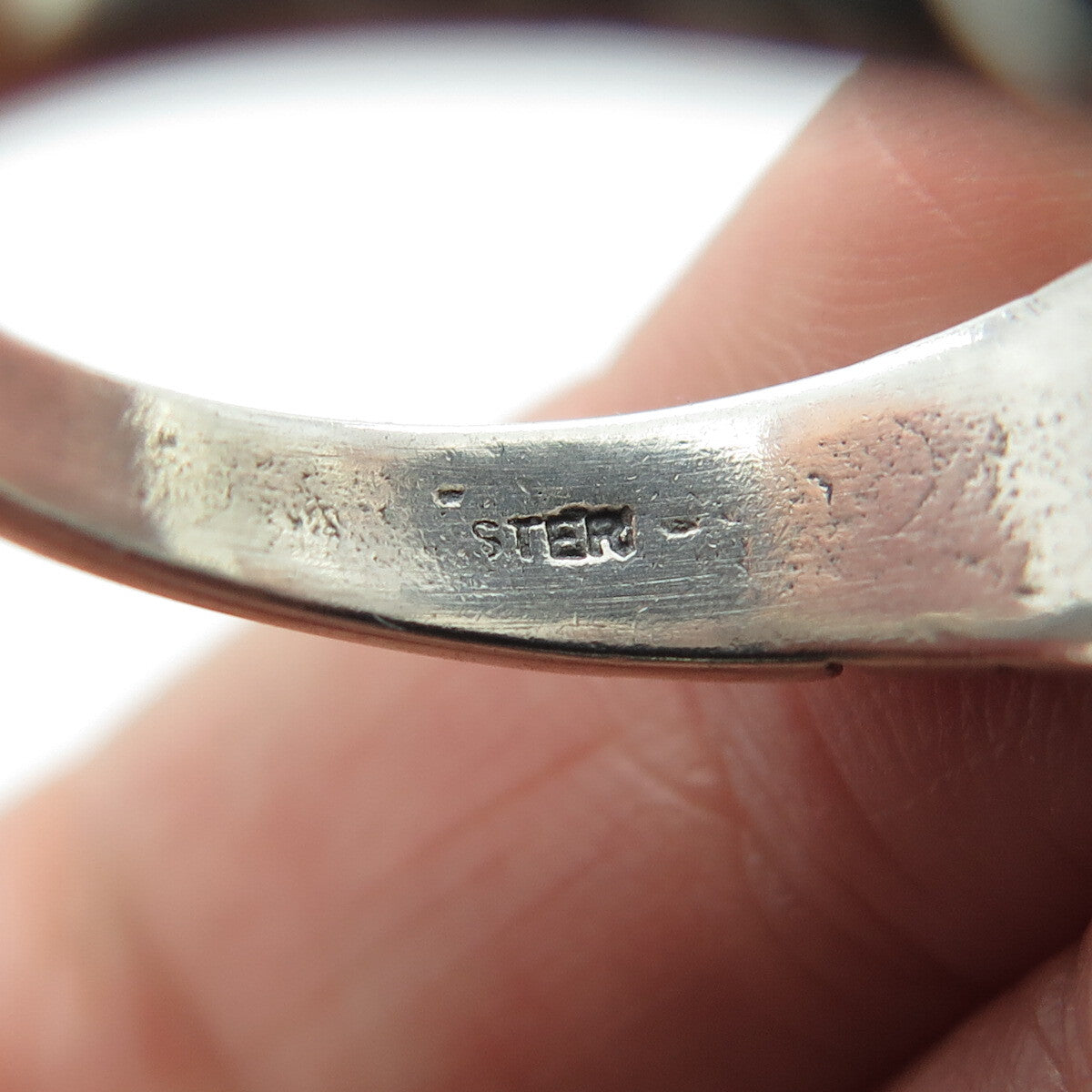 925 Sterling Silver Vintage Leaf Overlap Statement Ring Size 6.75