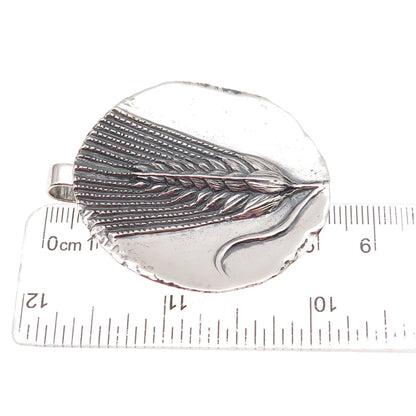 James Avery 925 Sterling Silver Vintage Wheat Sheaf Harvest Medallion Pendant