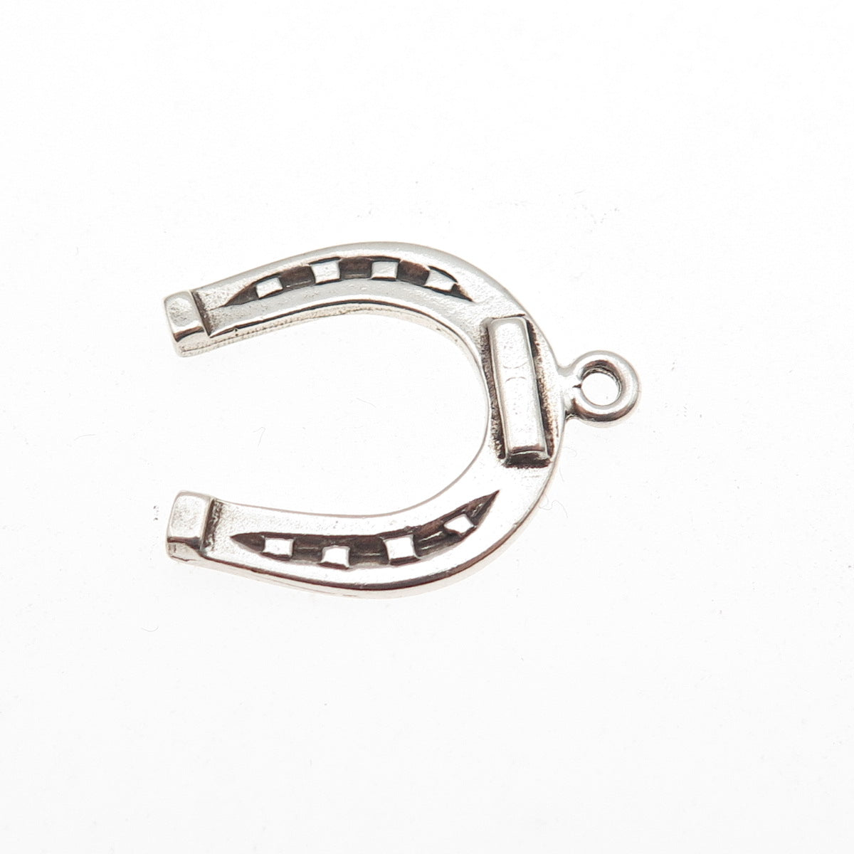 925 Sterling Silver Vintage Horseshoe Good Luck Mini Charm Pendant
