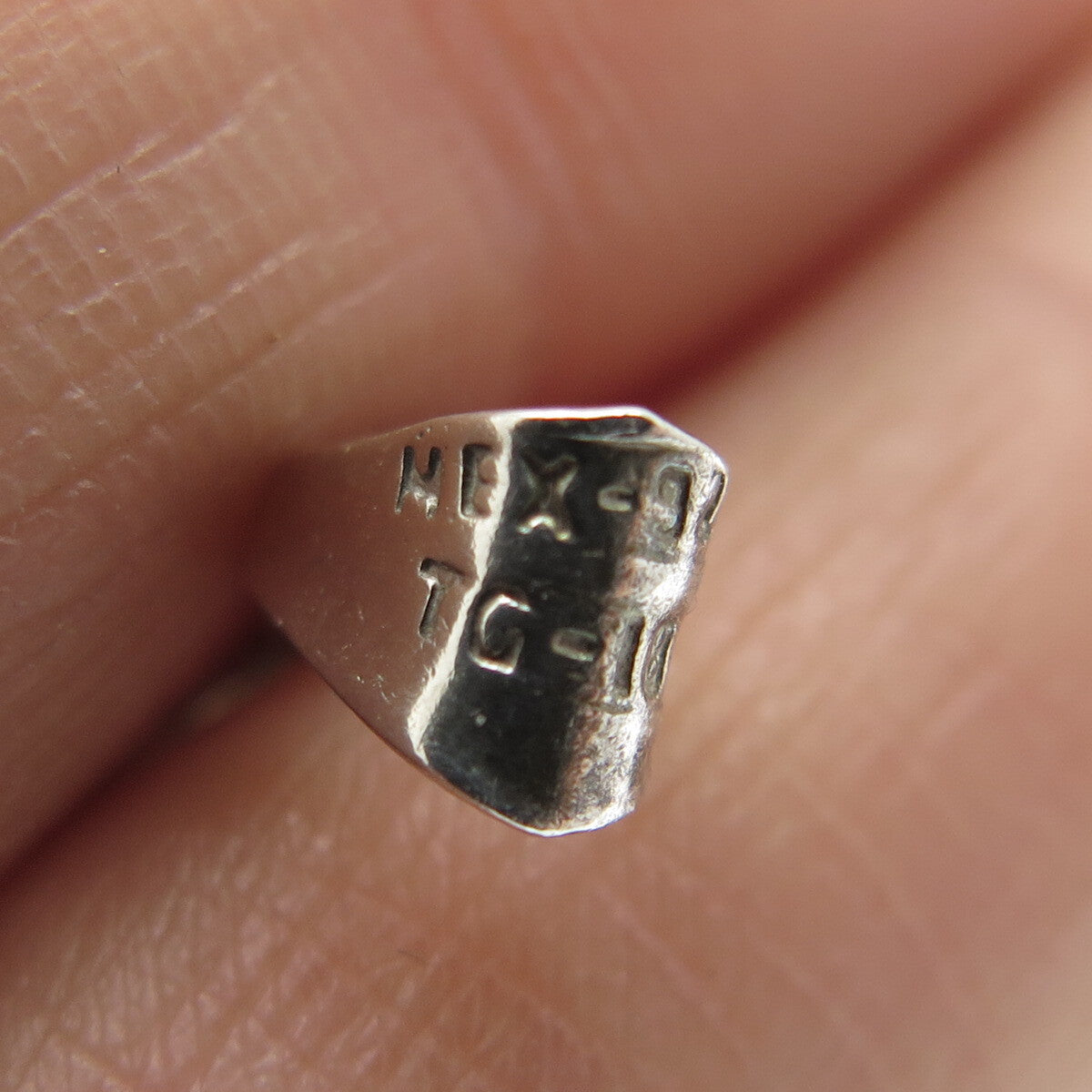 925 Sterling Silver Vintage Mexico Bugs Bunny Tag Pendant