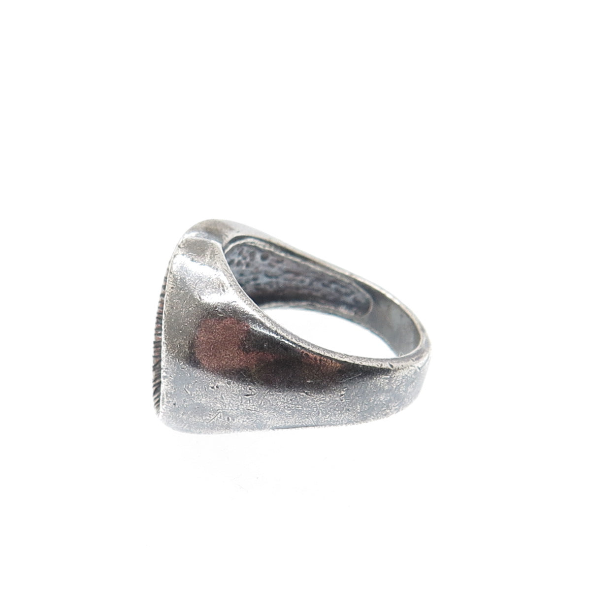KARLAN & BLEICHER 925 Sterling Silver Vintage Modernist Oxidized Ring Size 6.5
