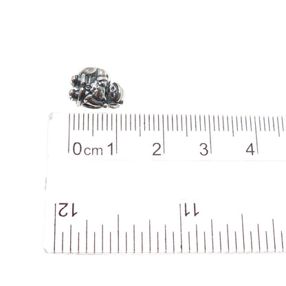 PANDORA 925 Sterling Silver Santa Claus Slide Bead Charm