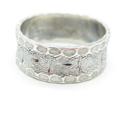 J.D. SCHLANG CO. 925 Sterling Silver Antique Art Deco Band Ring Size 10