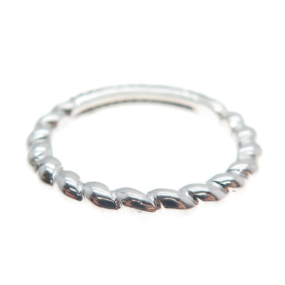 925 Sterling Silver Round-Cut Shaped Brandy C Z Twisted Ring Size 7.5