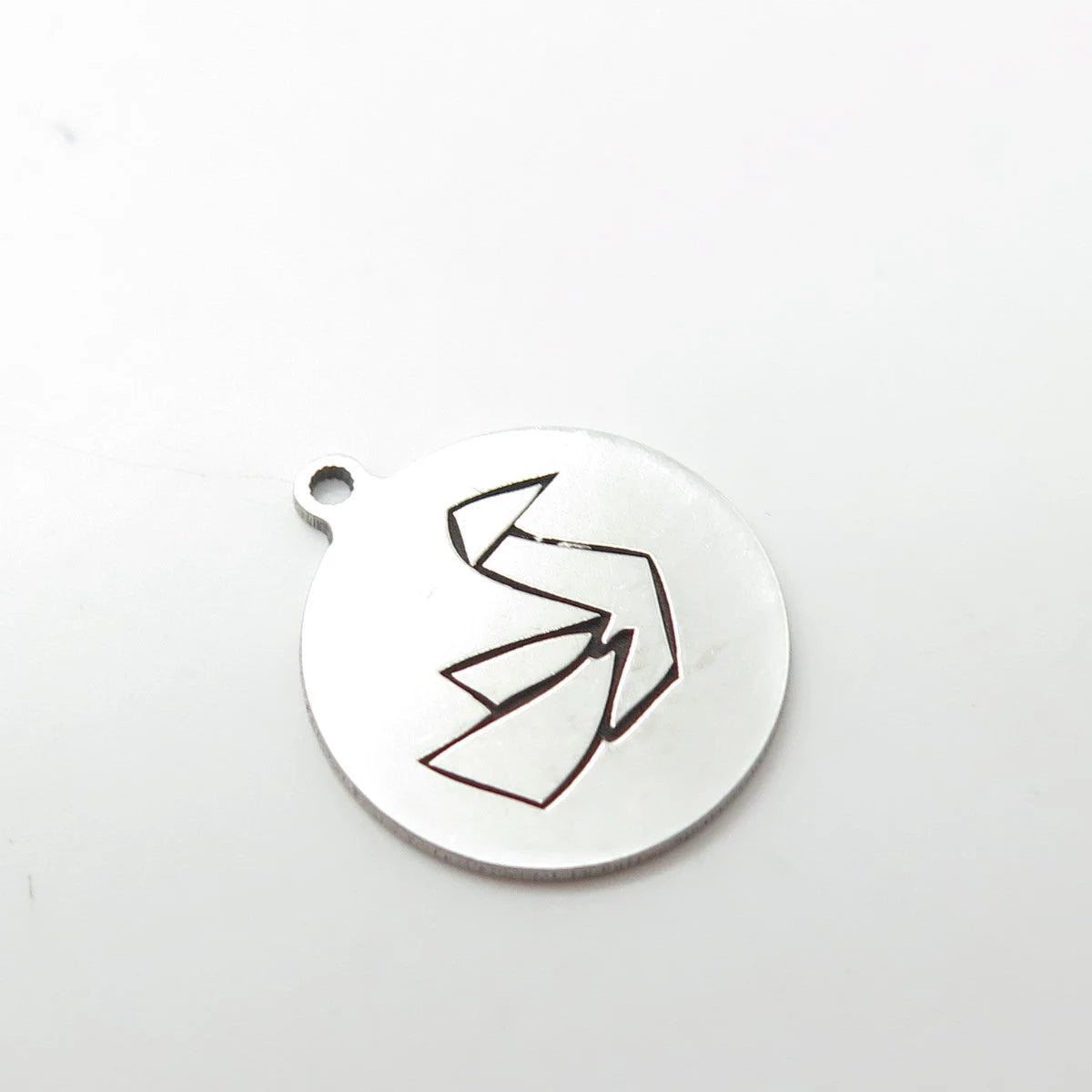 925 Sterling Silver USA Two In Town Swan Bird Charm Pendant