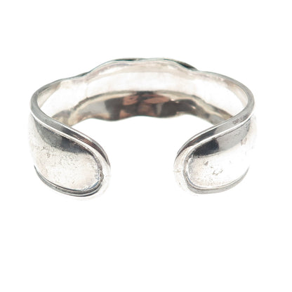 925 Sterling Silver Vintage Mexico Love Knot Adjustable Cuff Bracelet 6.75"