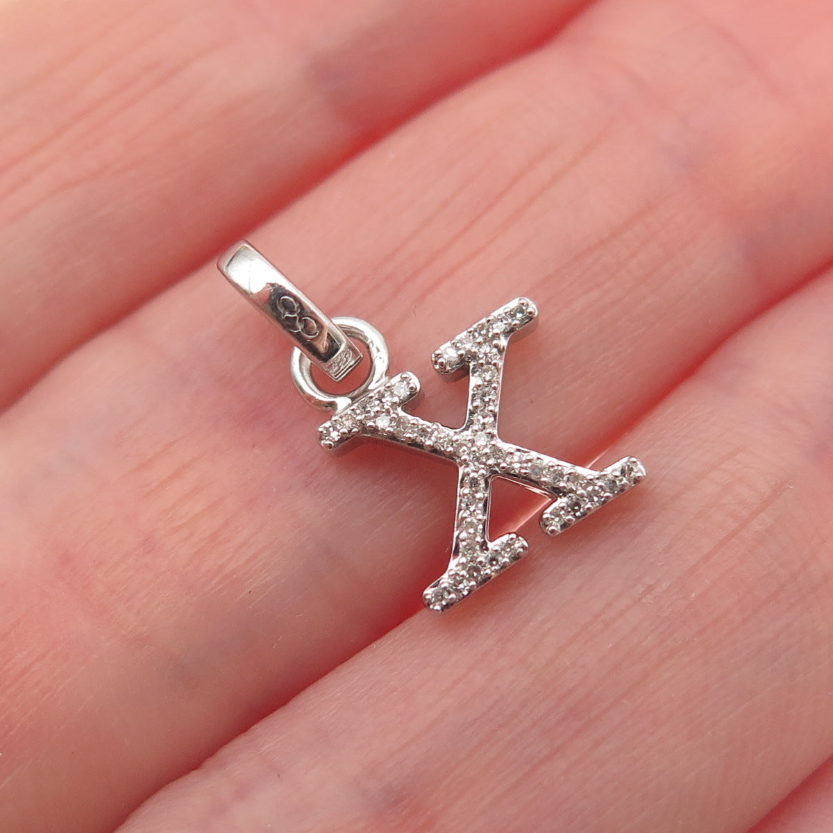 Links of London 925 Sterling Silver Real Diamond Letter X Mini Charm Pendant