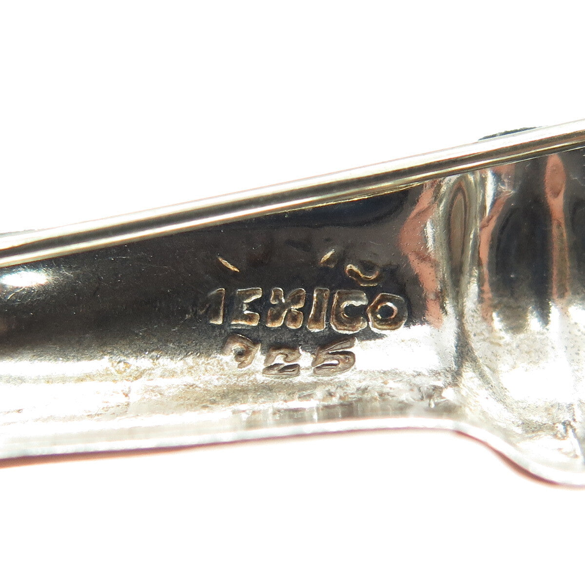 925 Sterling Silver Vintage Mexico Key Pin Brooch
