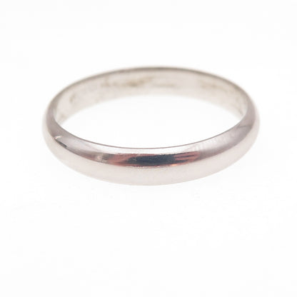 925 Sterling Silver Vintage Classic Wedding Band Ring Size 13.25