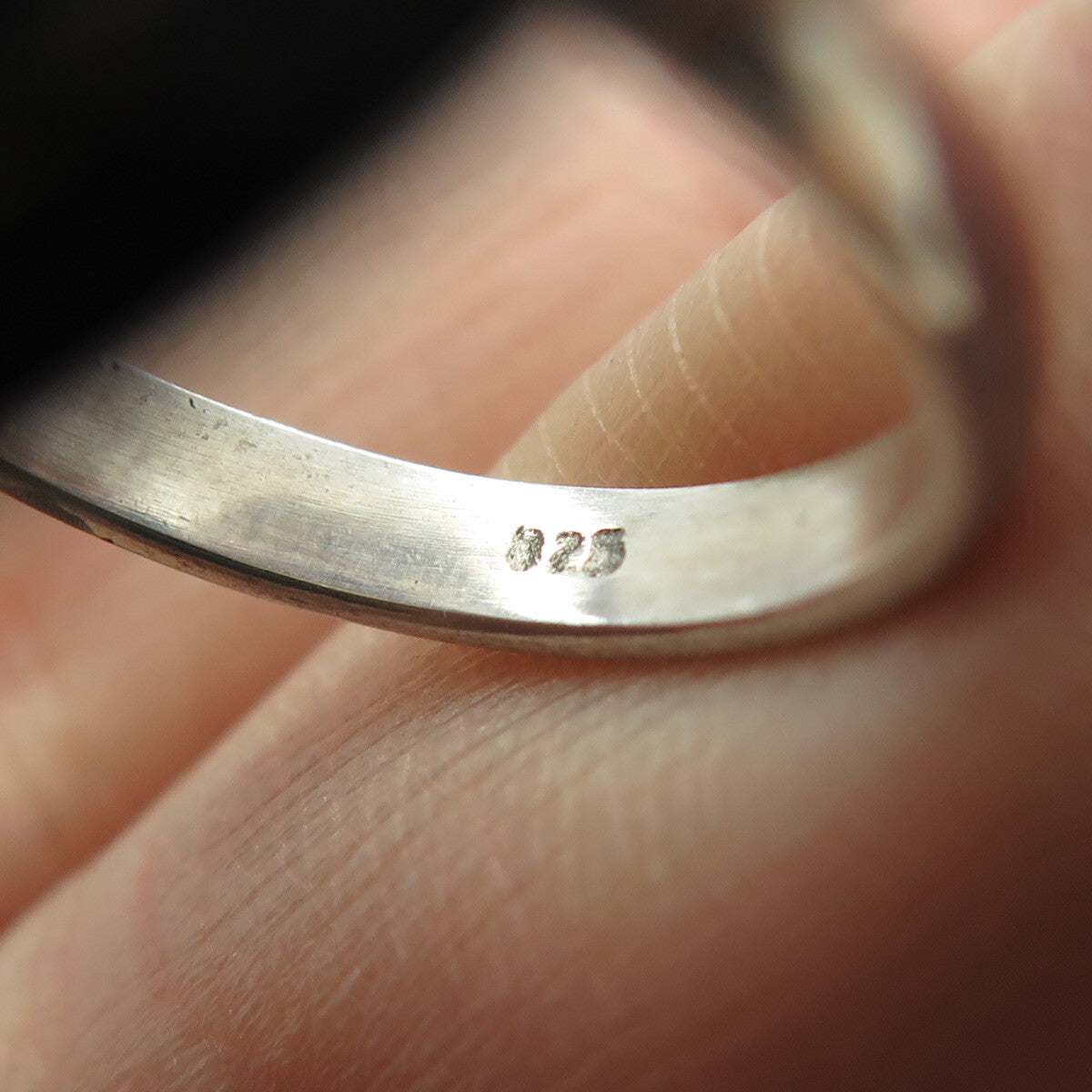 925 Sterling Silver Vintage Spades Playing Cards Symbol Oxidized Ring Size 5.5