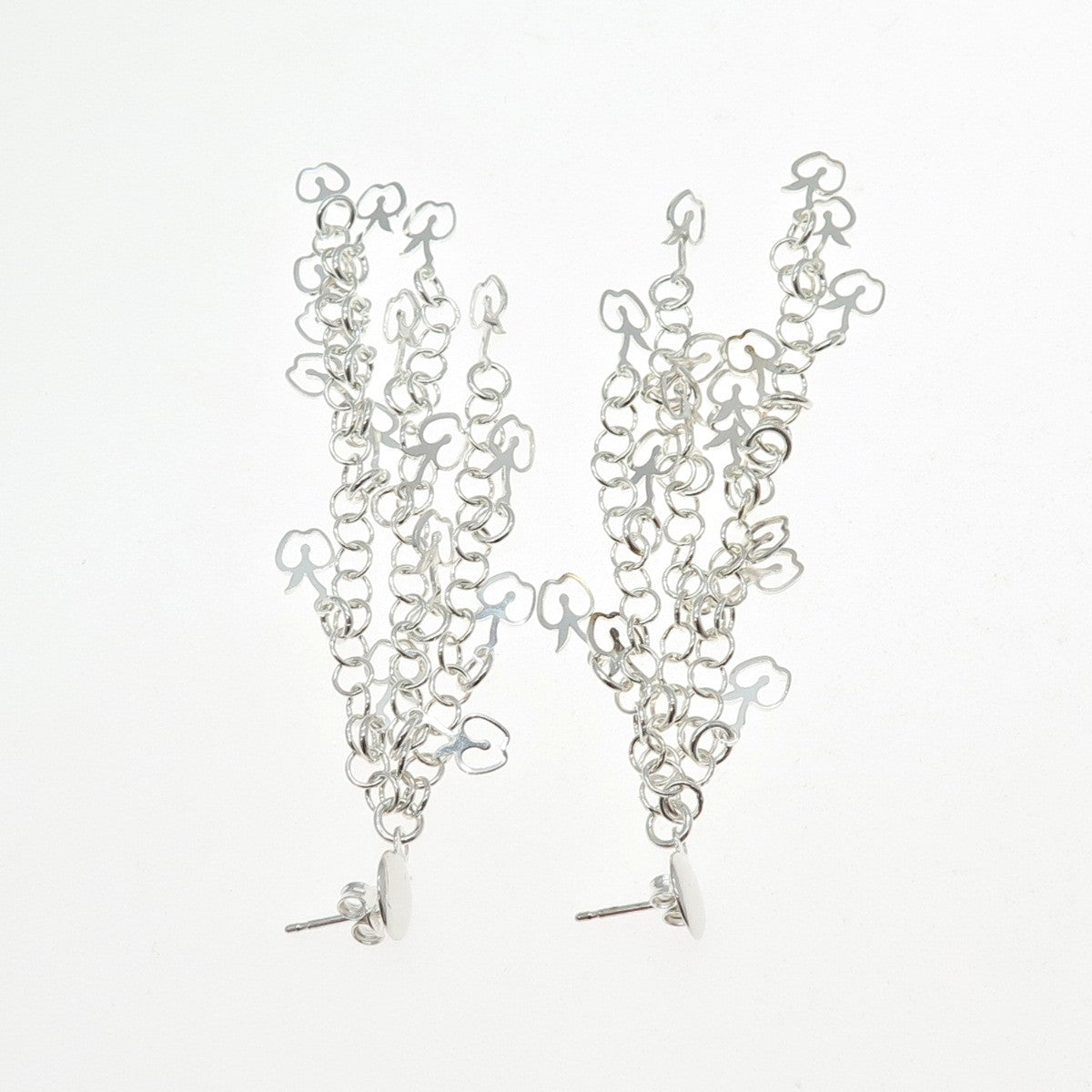 925 Sterling Silver Vintage Adam's Apple Tassel Dangle Earrings