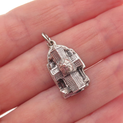 Creed Sterling Silver Vintage Basilica of the National Shrine 3D Charm Pendant