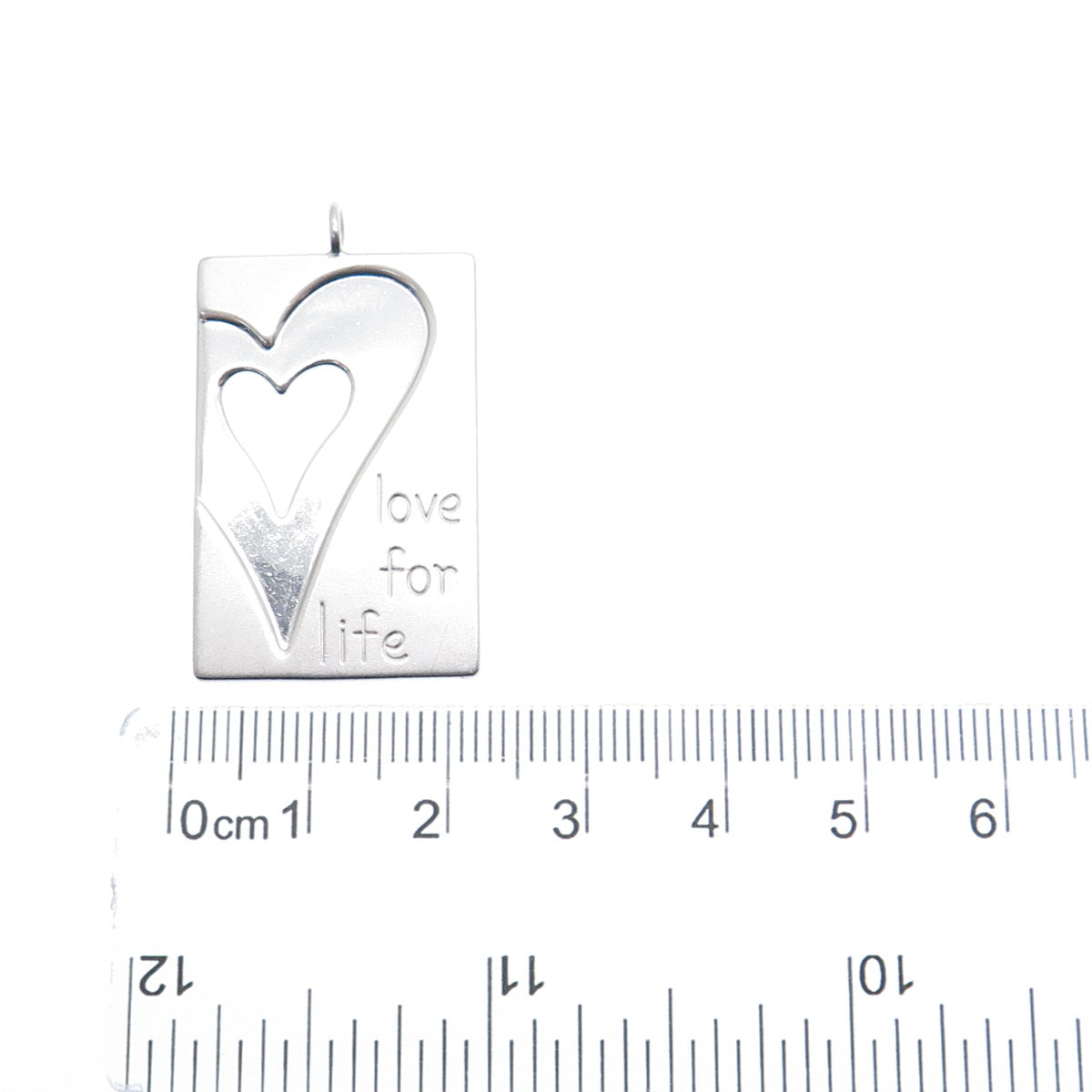 ROSS SIMONS 925 Sterling Silver Vintage Love For Life Heart Charm Pendant