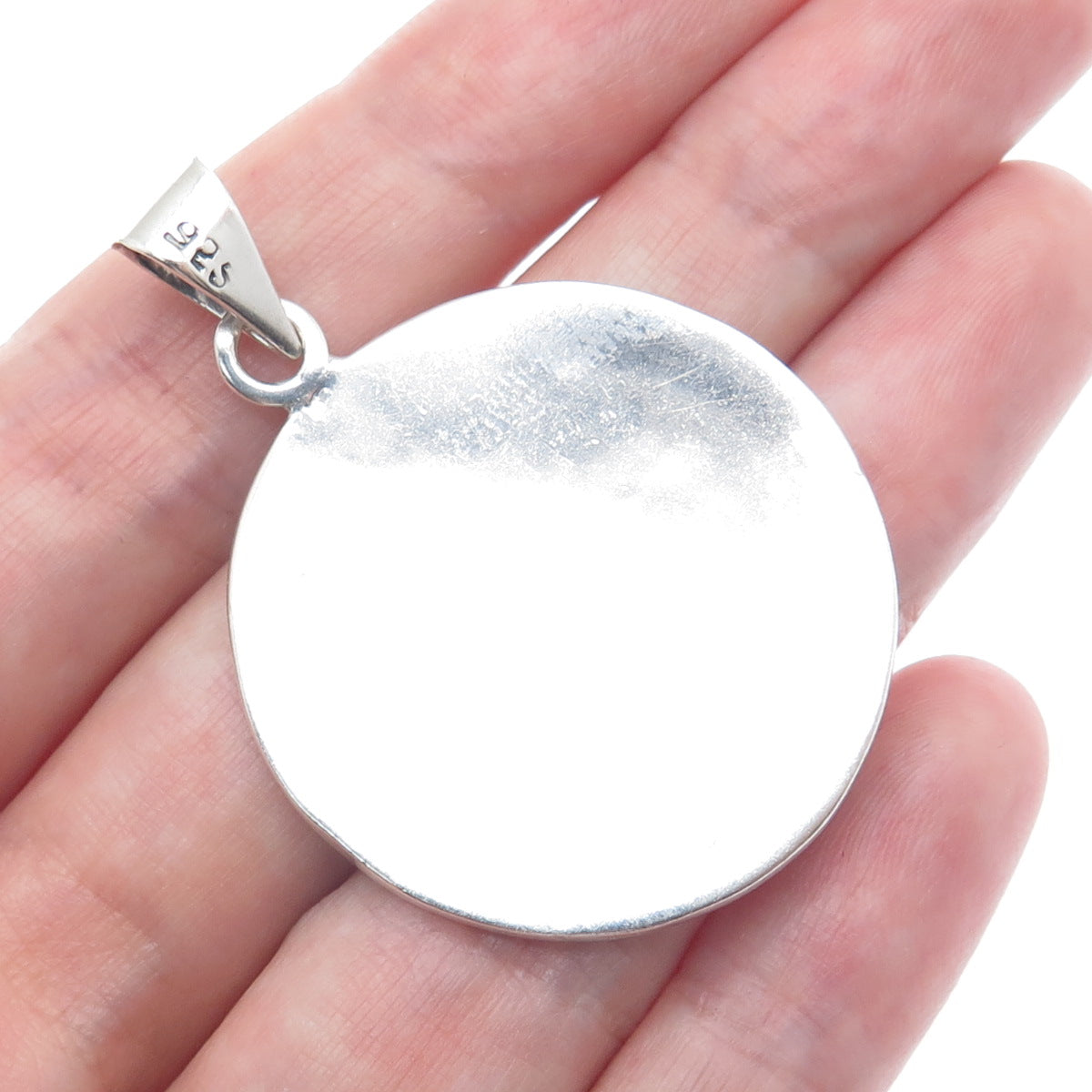 925 Sterling Silver Vintage Aztec Maze Pendant