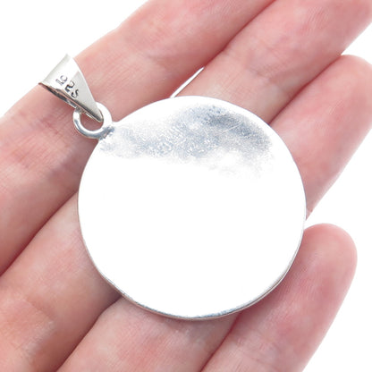 925 Sterling Silver Vintage Aztec Maze Pendant