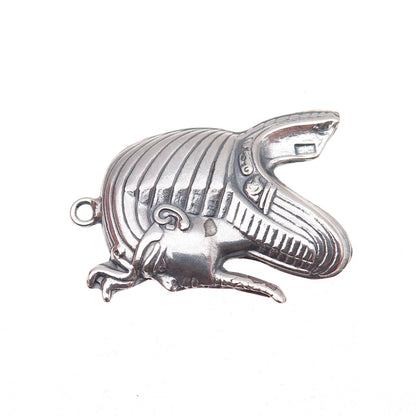 800 Silver Vintage Egyptian King Tutankhamun Oxidized Pendant
