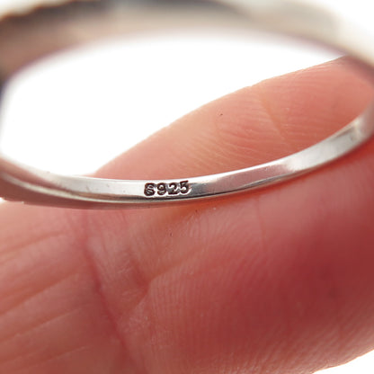 925 Sterling Silver Round-Cut C Z Engagement Ring Size 6.5