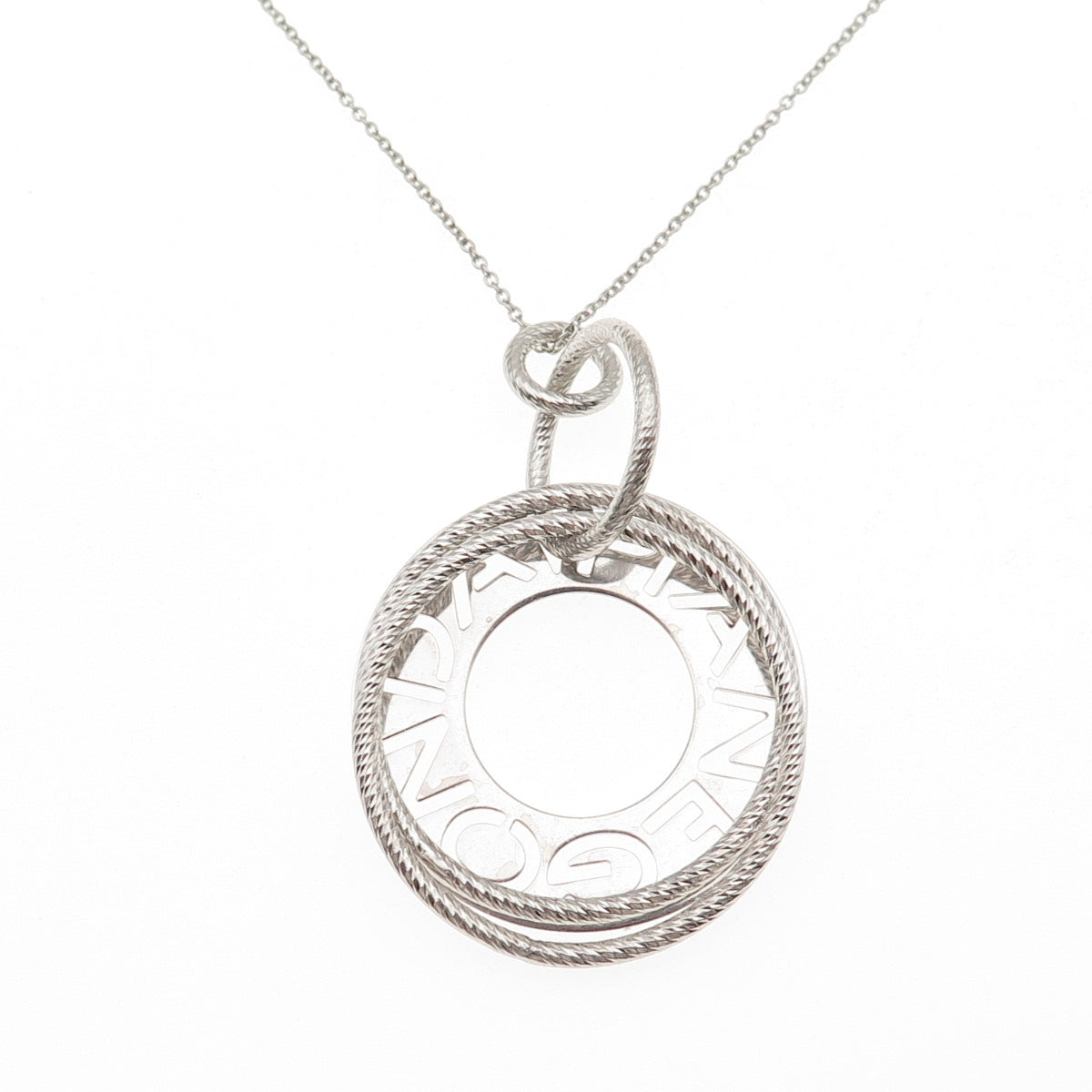 Pianegonda 925 Sterling Silver Italy Multi-Disc Cable Chain Necklace 18"