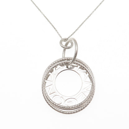Pianegonda 925 Sterling Silver Italy Multi-Disc Cable Chain Necklace 18"
