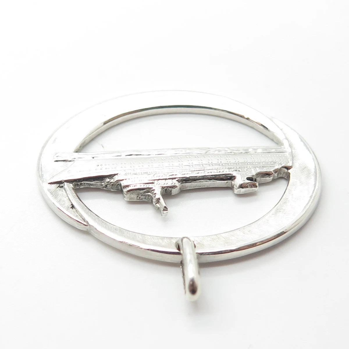 925 Sterling Silver Vintage Liner Ship Pendant