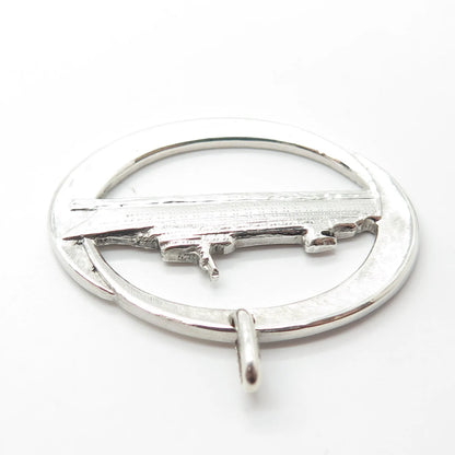 925 Sterling Silver Vintage Liner Ship Pendant