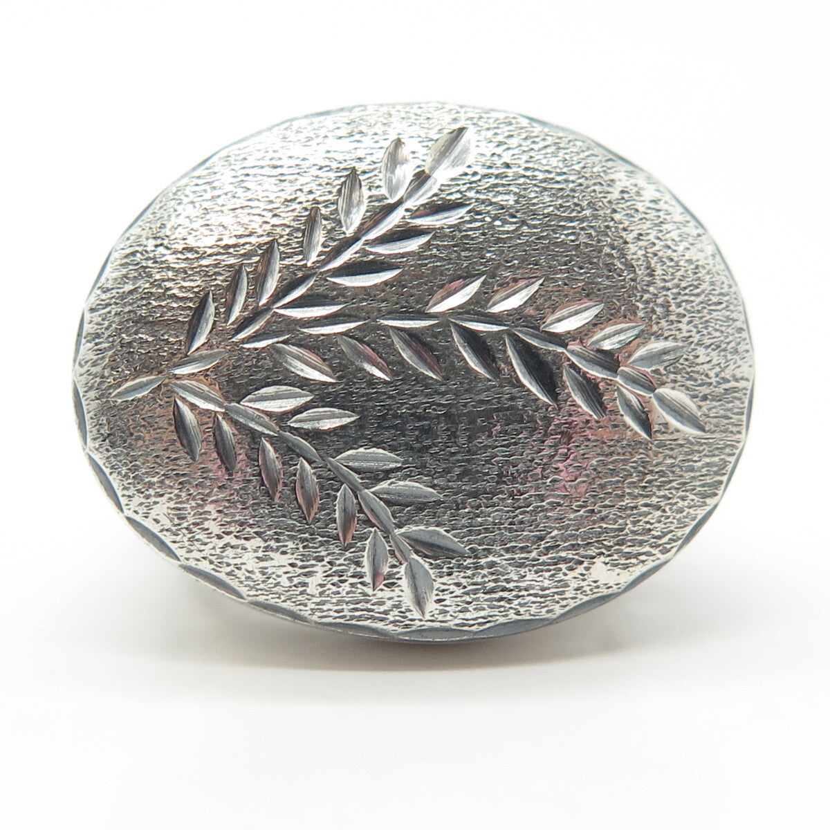 925 Sterling Silver Vintage Italy Etched Wide Ring Size 8.25