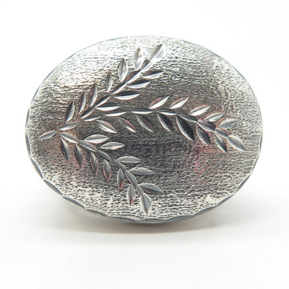 925 Sterling Silver Vintage Italy Etched Wide Ring Size 8.25