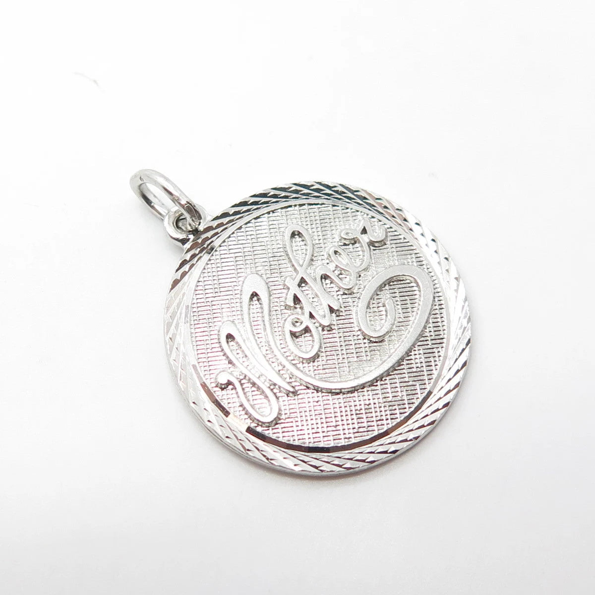 GRIFFITH & SONS 925 Sterling Silver Vintage "Mother" Round Medal Pendant