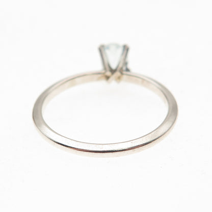 925 Sterling Silver Vintage Real Oval-Cut Blue Topaz Ring Size 9
